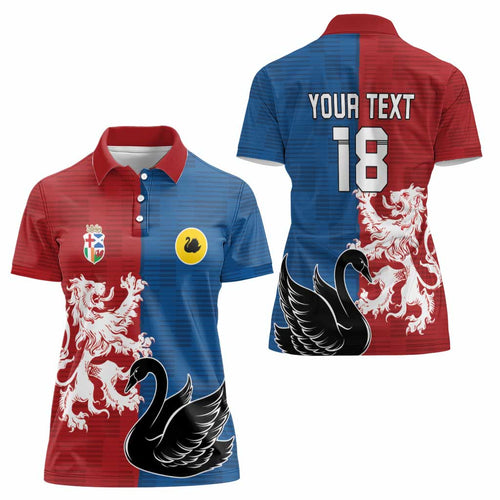 Custom British Lions Western Force Women Polo Shirt Unique Style - Aussie Hoodie