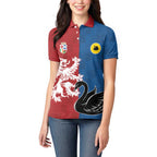 Custom British Lions Western Force Women Polo Shirt Unique Style - Aussie Hoodie