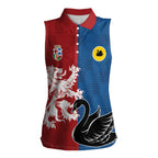 Custom British Lions Western Force Women Sleeveless Polo Shirt Unique Style - Aussie Hoodie