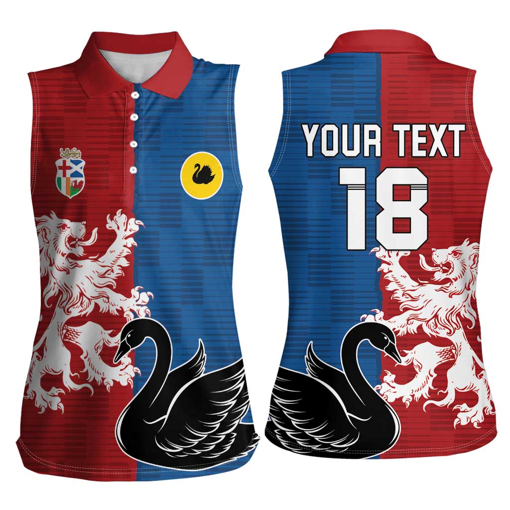 Custom British Lions Western Force Women Sleeveless Polo Shirt Unique Style - Aussie Hoodie