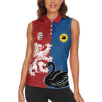 Custom British Lions Western Force Women Sleeveless Polo Shirt Unique Style - Aussie Hoodie