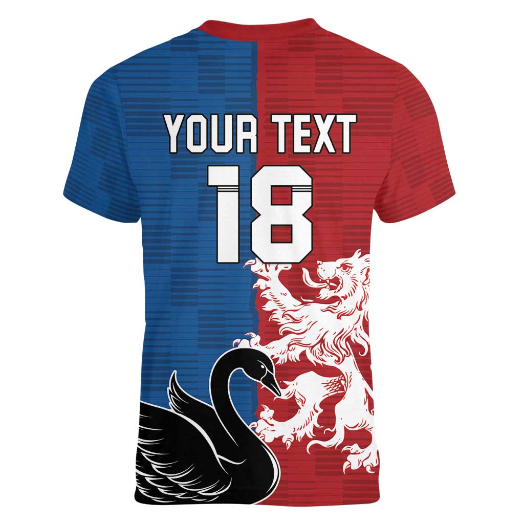 Custom British Lions Western Force Women V-Neck T-Shirt Unique Style - Aussie Hoodie