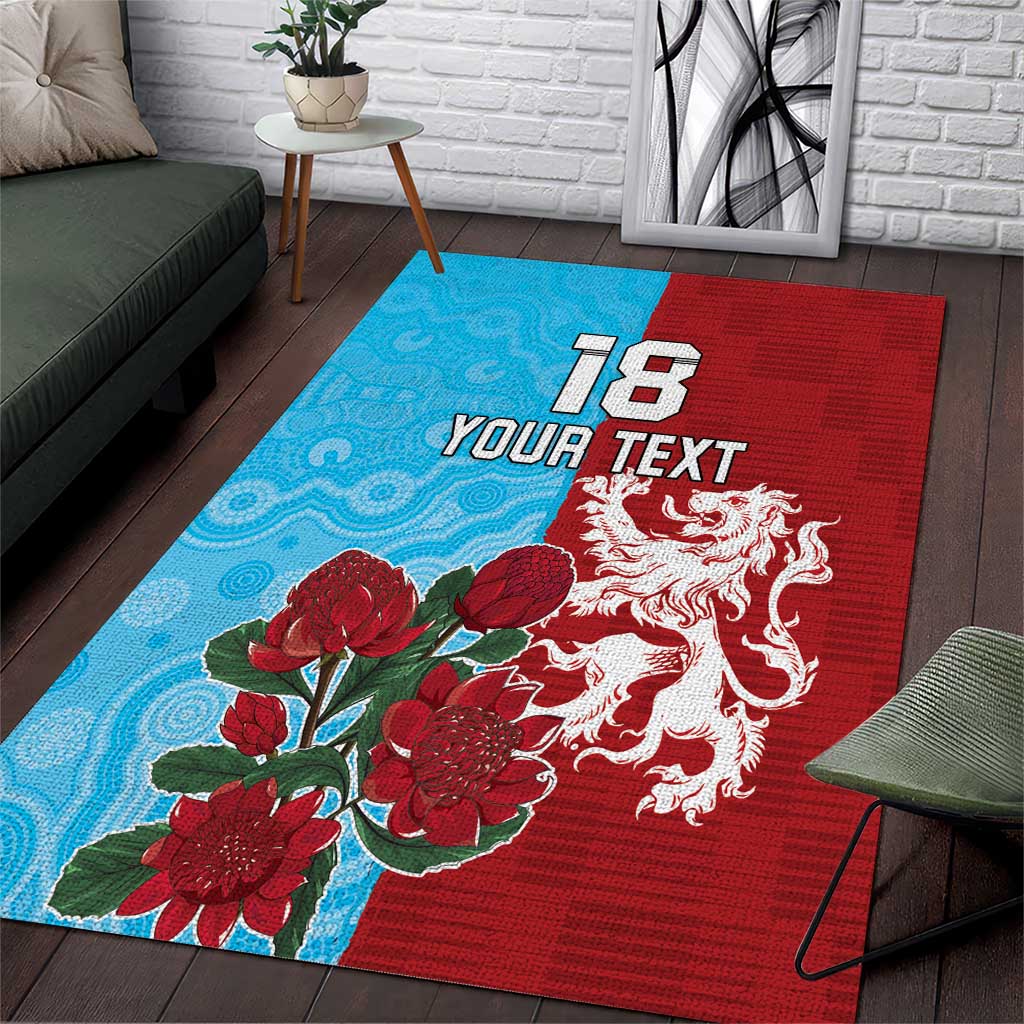 Custom British Lions Waratahs Area Rug Unique Style - Aussie Hoodie