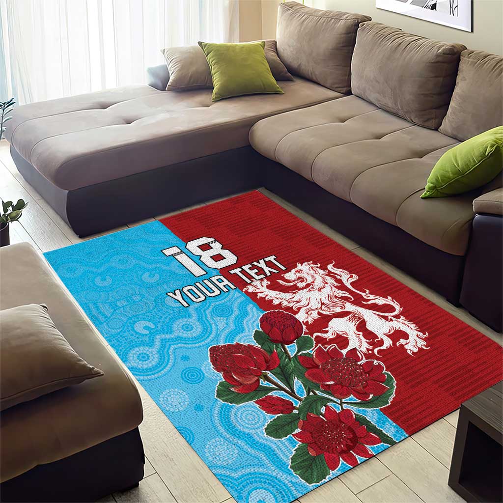 Custom British Lions Waratahs Area Rug Unique Style - Aussie Hoodie