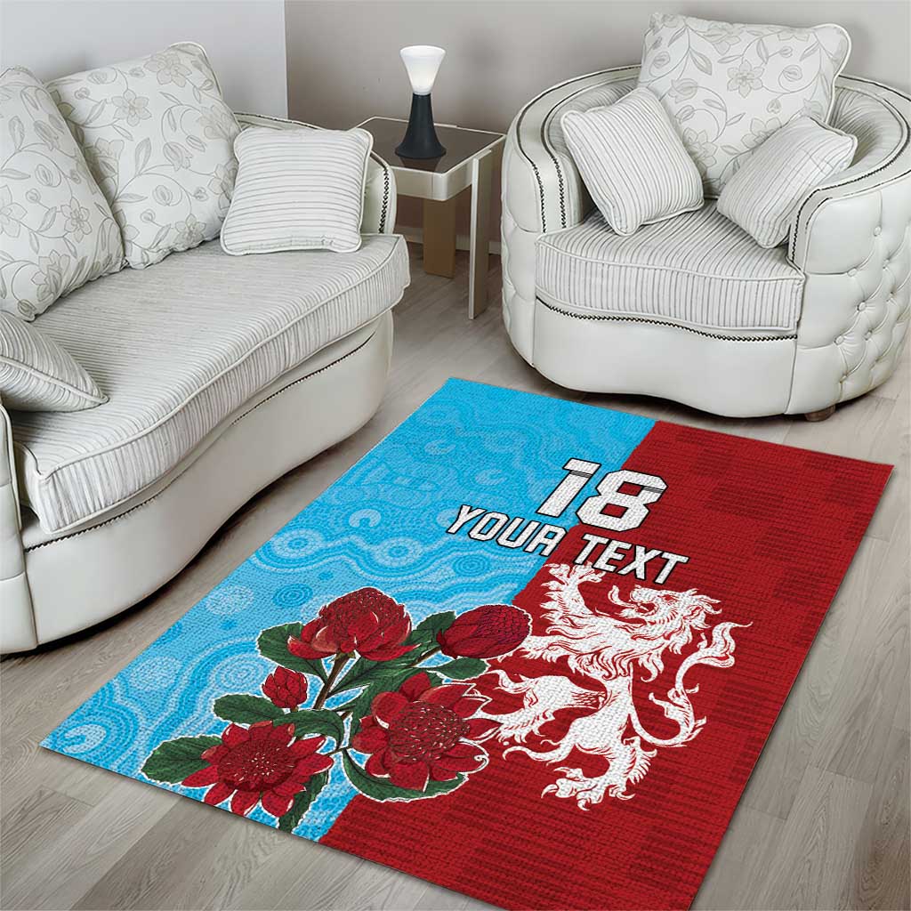 Custom British Lions Waratahs Area Rug Unique Style - Aussie Hoodie