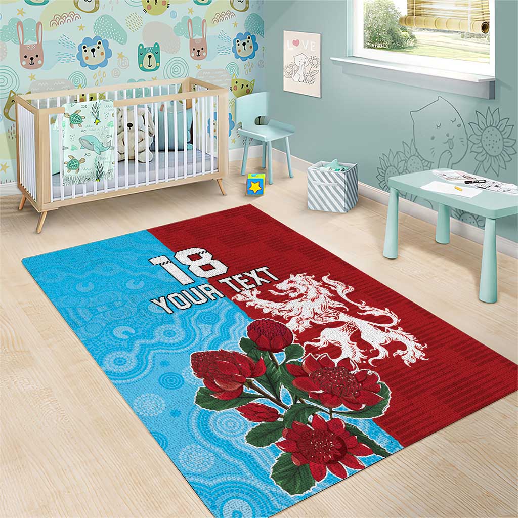 Custom British Lions Waratahs Area Rug Unique Style - Aussie Hoodie