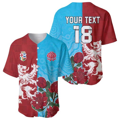 Custom British Lions Waratahs Baseball Jersey Unique Style - Aussie Hoodie
