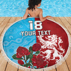 Custom British Lions Waratahs Beach Blanket Unique Style - Aussie Hoodie