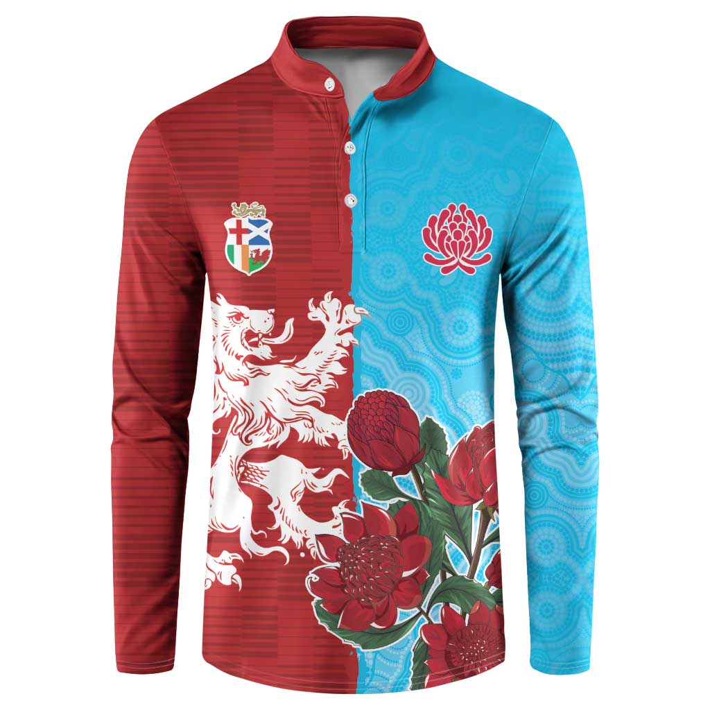 Custom British Lions Waratahs Button Sweatshirt Unique Style - Aussie Hoodie