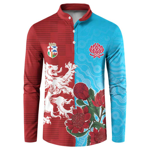 Custom British Lions Waratahs Button Sweatshirt Unique Style - Aussie Hoodie