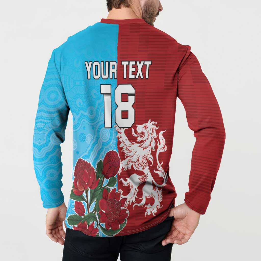 Custom British Lions Waratahs Button Sweatshirt Unique Style - Aussie Hoodie