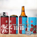 Custom British Lions Waratahs 4 in 1 Can Cooler Tumbler Unique Style - Aussie Hoodie
