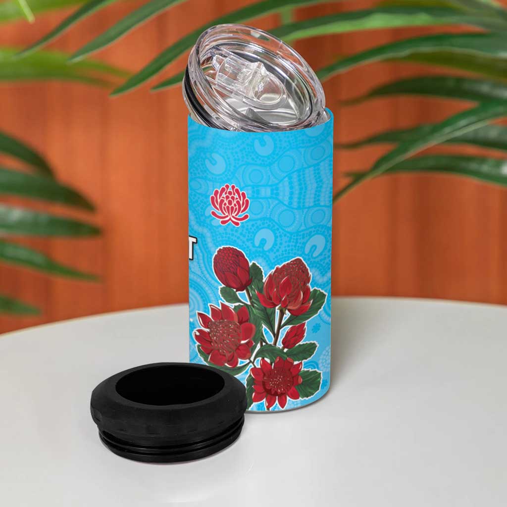 Custom British Lions Waratahs 4 in 1 Can Cooler Tumbler Unique Style - Aussie Hoodie