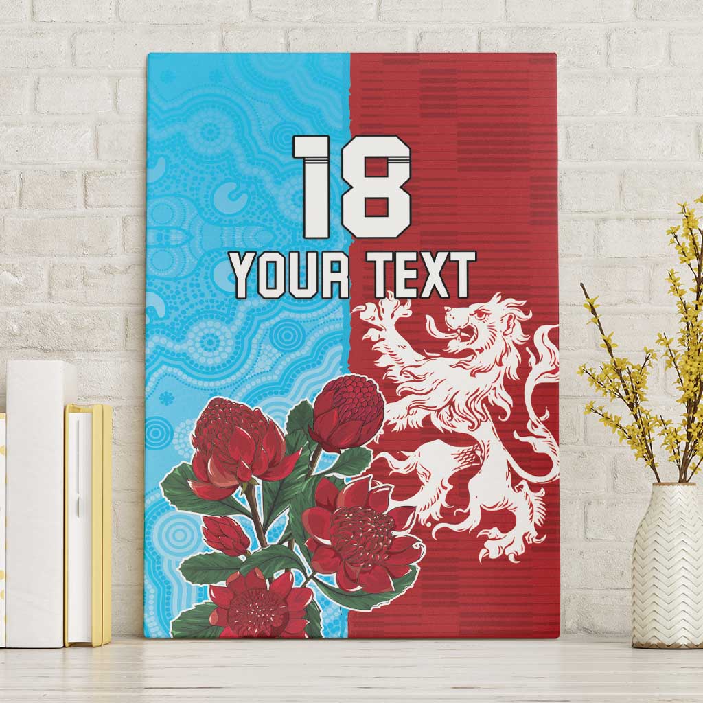 Custom British Lions Waratahs Canvas Wall Art Unique Style - Aussie Hoodie
