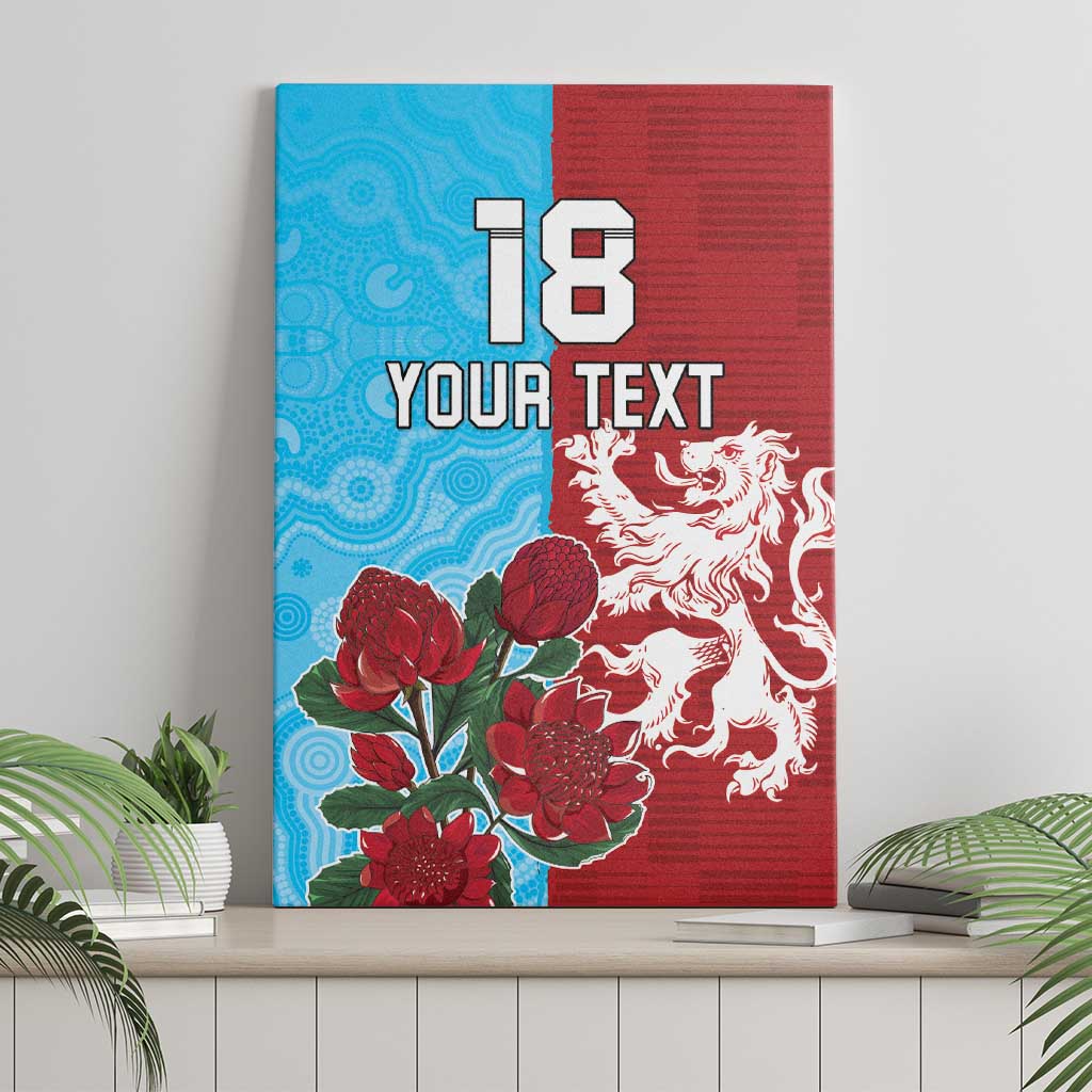 Custom British Lions Waratahs Canvas Wall Art Unique Style - Aussie Hoodie