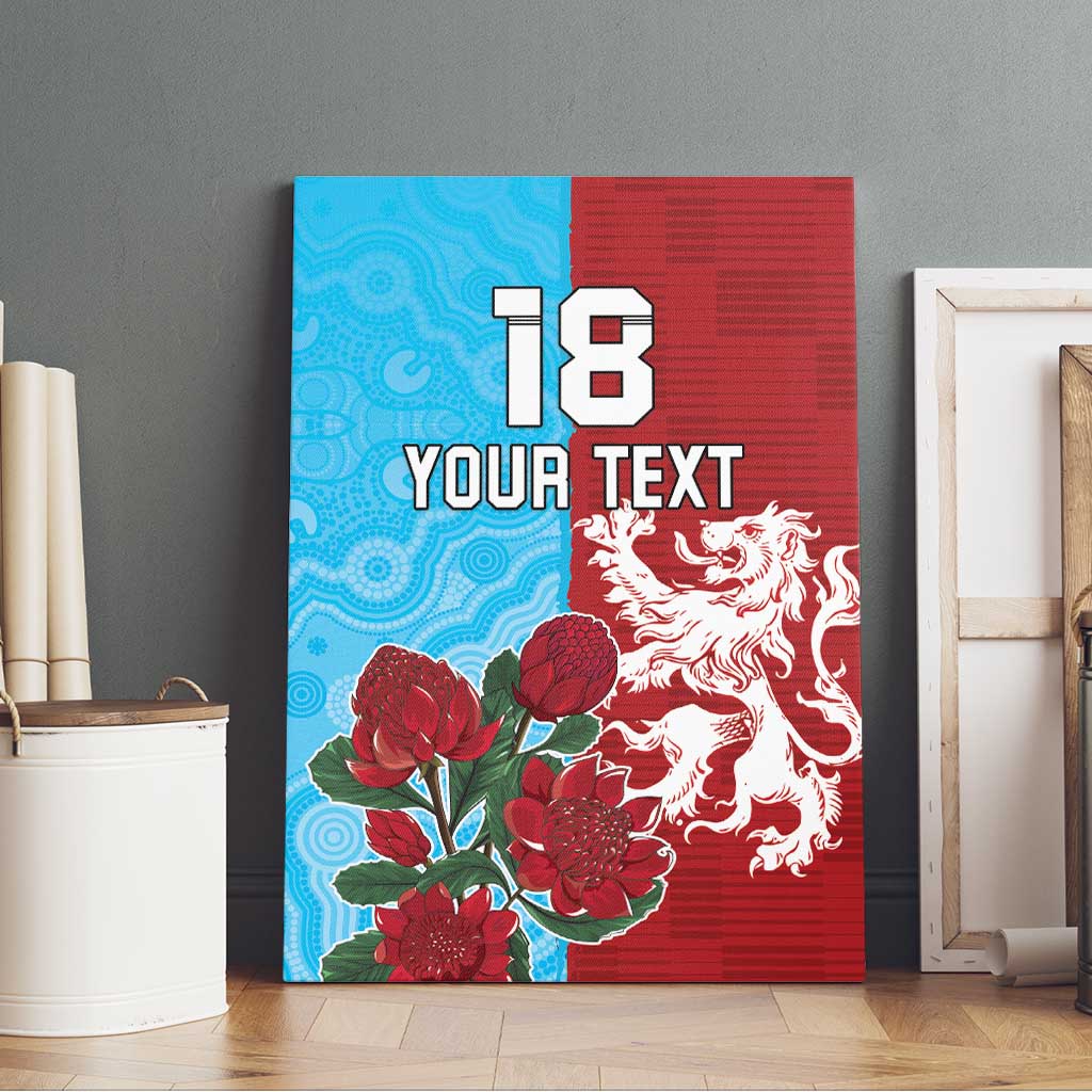 Custom British Lions Waratahs Canvas Wall Art Unique Style - Aussie Hoodie