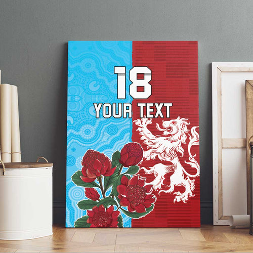 Custom British Lions Waratahs Canvas Wall Art Unique Style - Aussie Hoodie