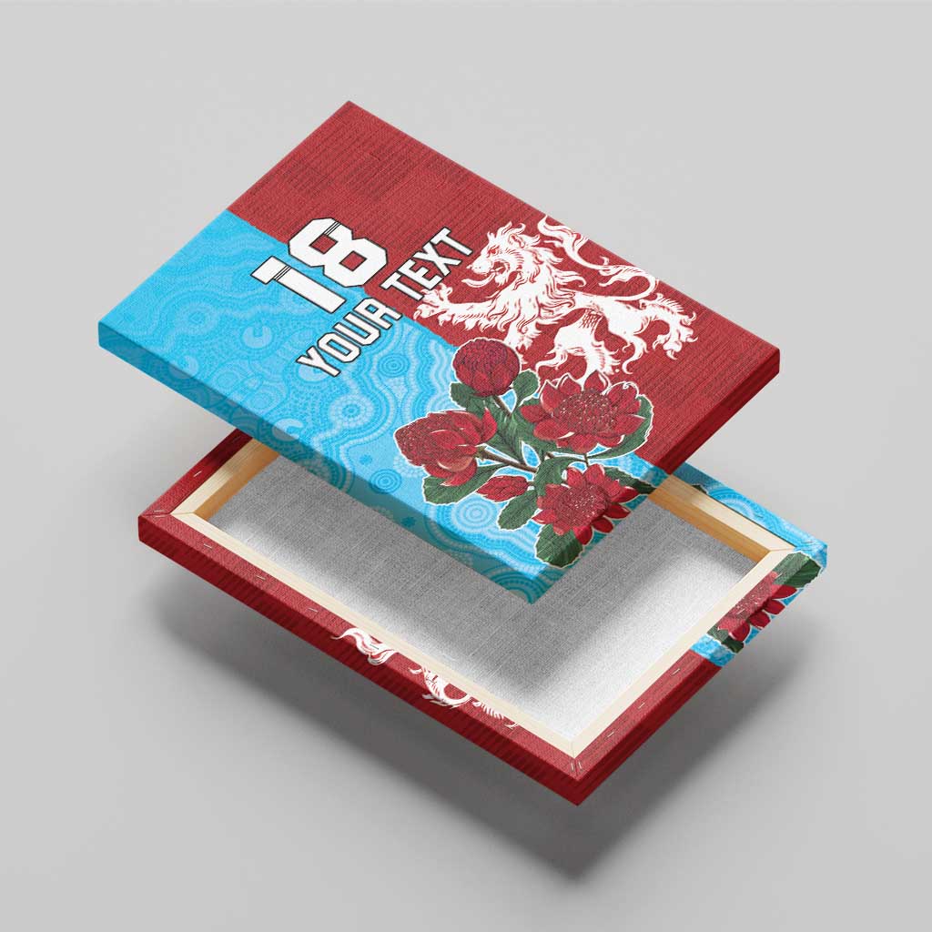 Custom British Lions Waratahs Canvas Wall Art Unique Style - Aussie Hoodie