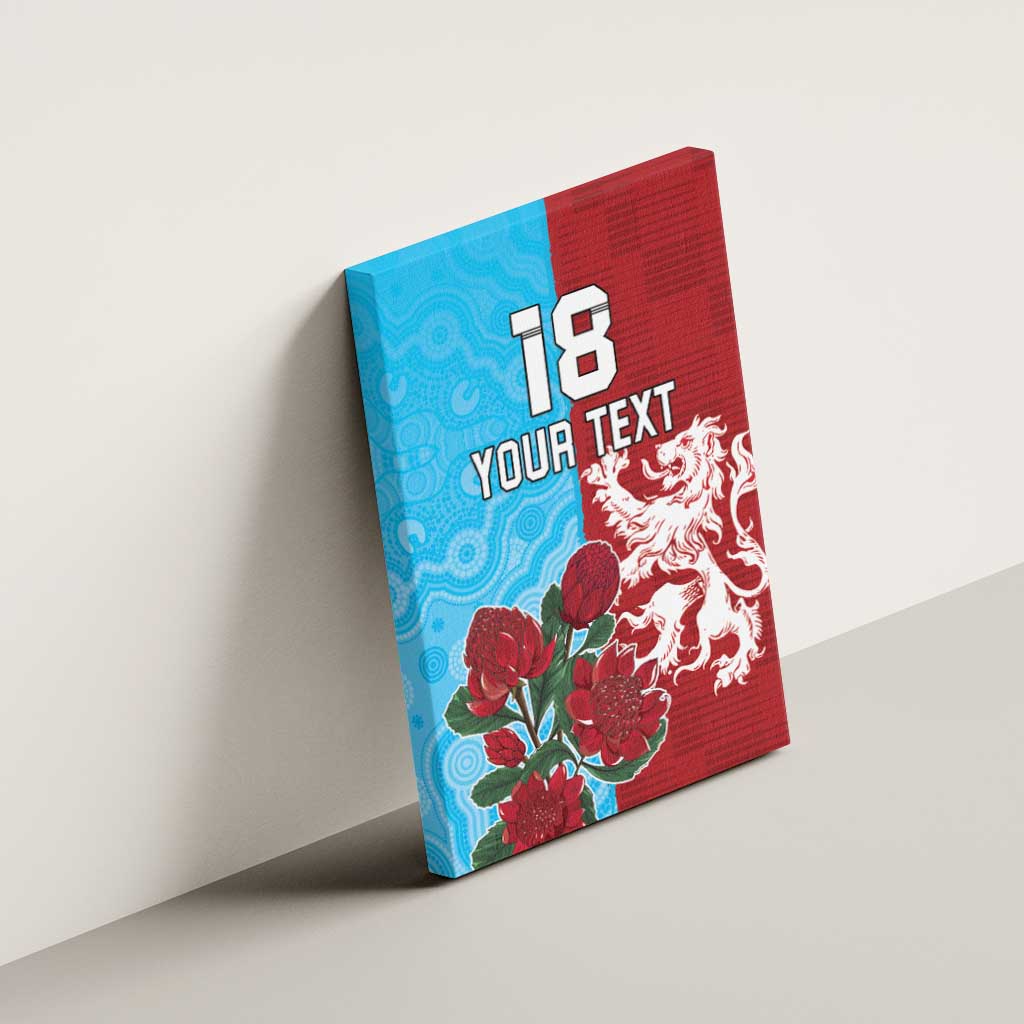 Custom British Lions Waratahs Canvas Wall Art Unique Style - Aussie Hoodie