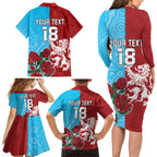 Custom British Lions Waratahs Family Matching Long Sleeve Bodycon Dress and Hawaiian Shirt Unique Style - Aussie Hoodie