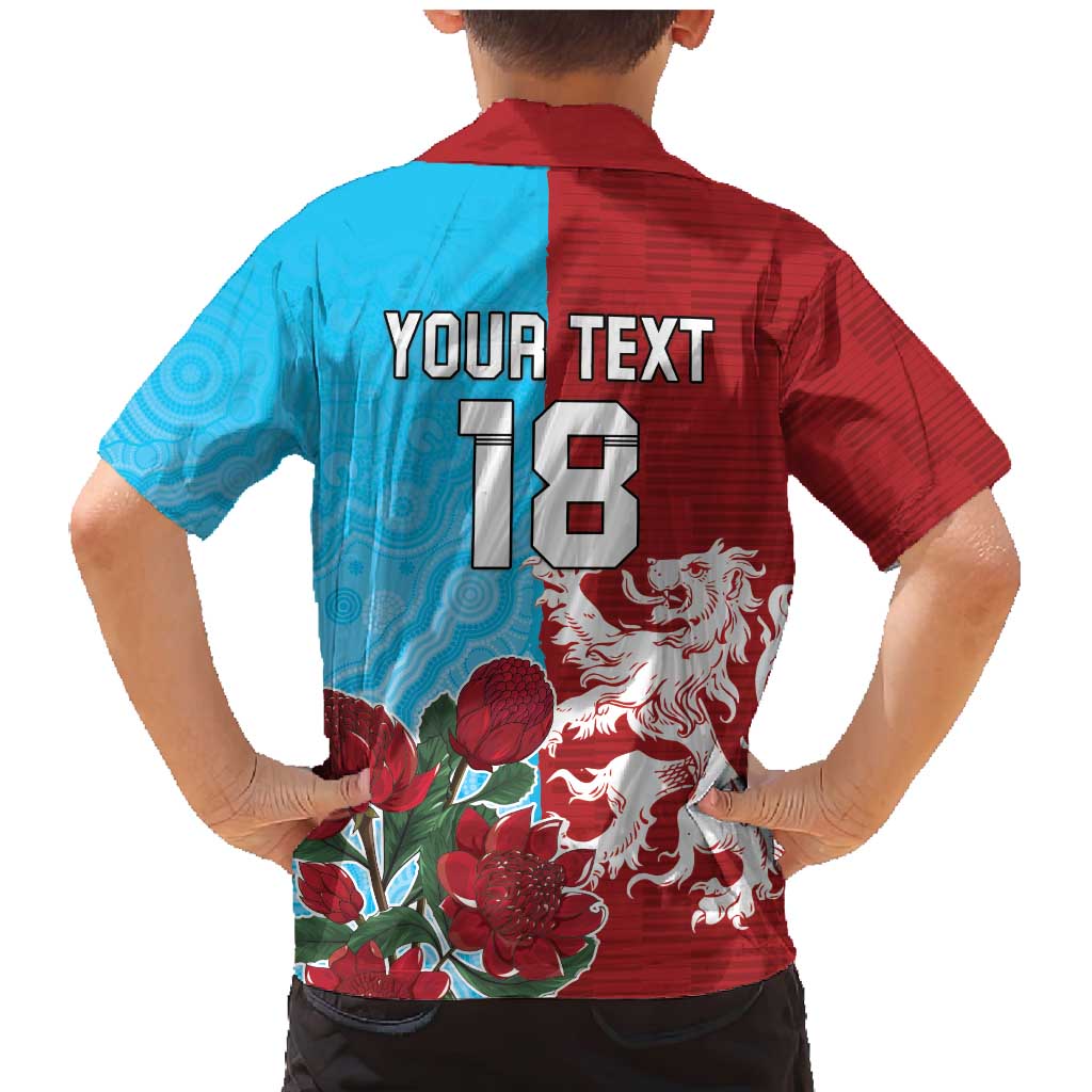 Custom British Lions Waratahs Family Matching Mermaid Dress and Hawaiian Shirt Unique Style - Aussie Hoodie