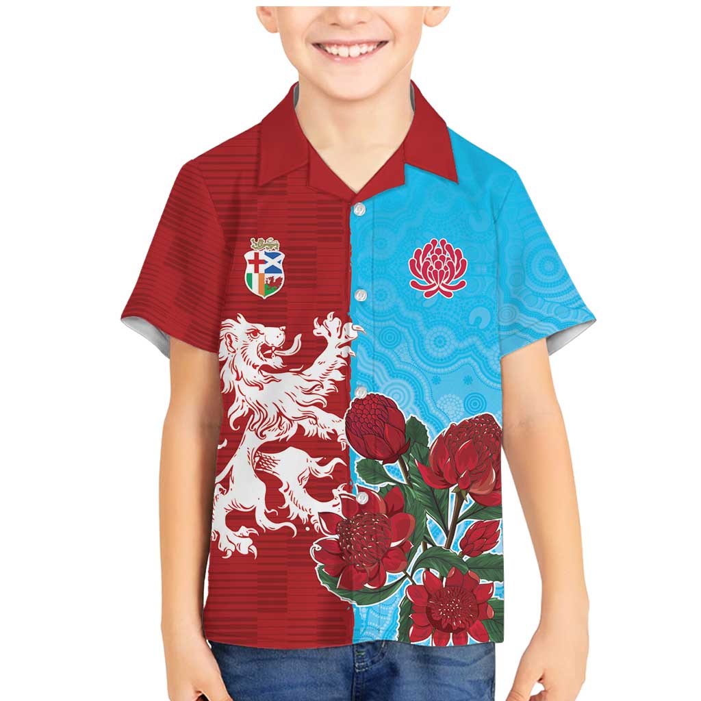 Custom British Lions Waratahs Family Matching Mermaid Dress and Hawaiian Shirt Unique Style - Aussie Hoodie