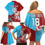 Custom British Lions Waratahs Family Matching Off Shoulder Short Dress and Hawaiian Shirt Unique Style - Aussie Hoodie