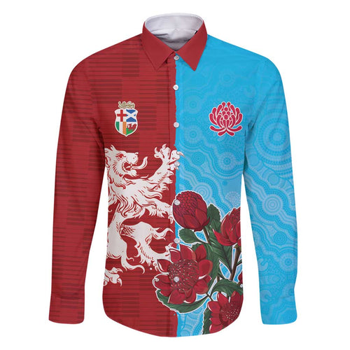 Custom British Lions Waratahs Family Matching Off Shoulder Short Dress and Hawaiian Shirt Unique Style - Aussie Hoodie