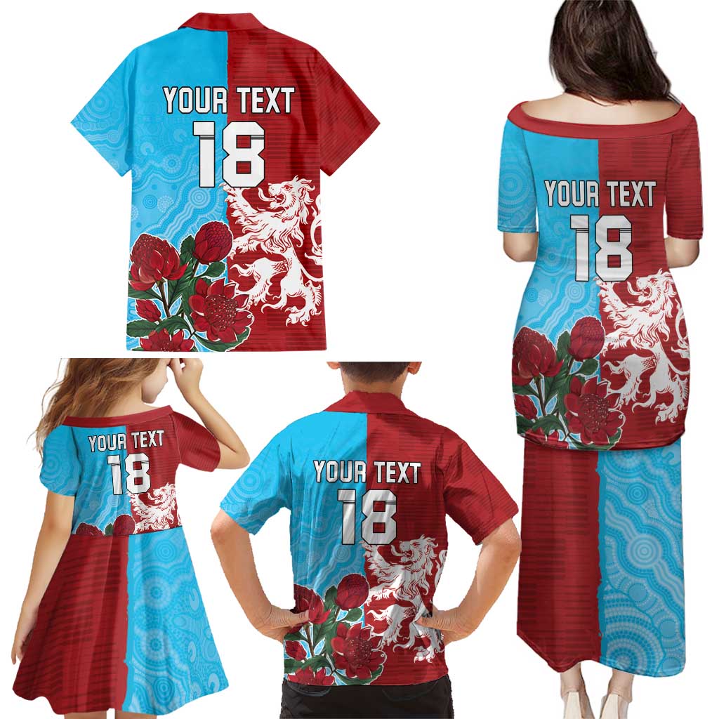 Custom British Lions Waratahs Family Matching Puletasi and Hawaiian Shirt Unique Style - Aussie Hoodie