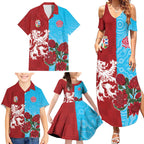 Custom British Lions Waratahs Family Matching Summer Maxi Dress and Hawaiian Shirt Unique Style - Aussie Hoodie