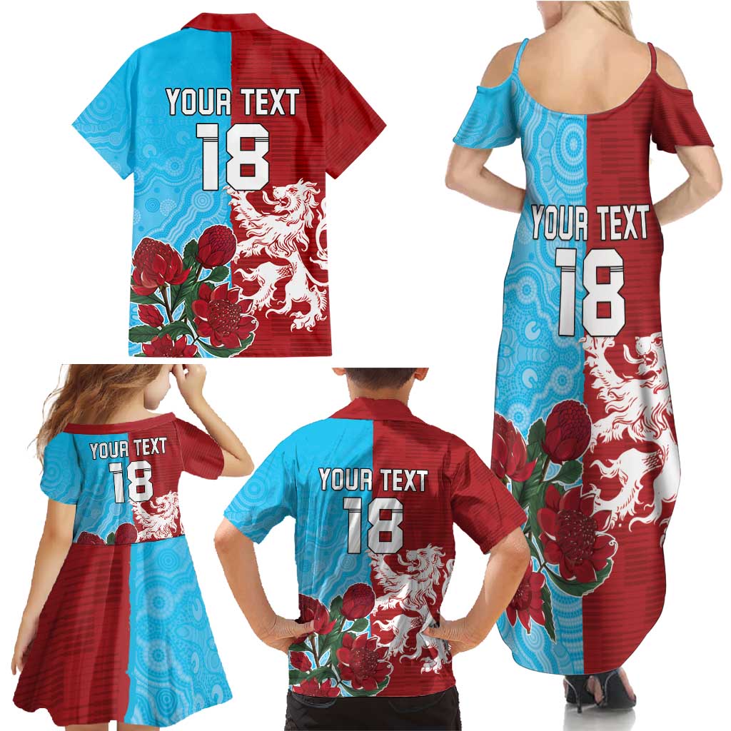 Custom British Lions Waratahs Family Matching Summer Maxi Dress and Hawaiian Shirt Unique Style - Aussie Hoodie