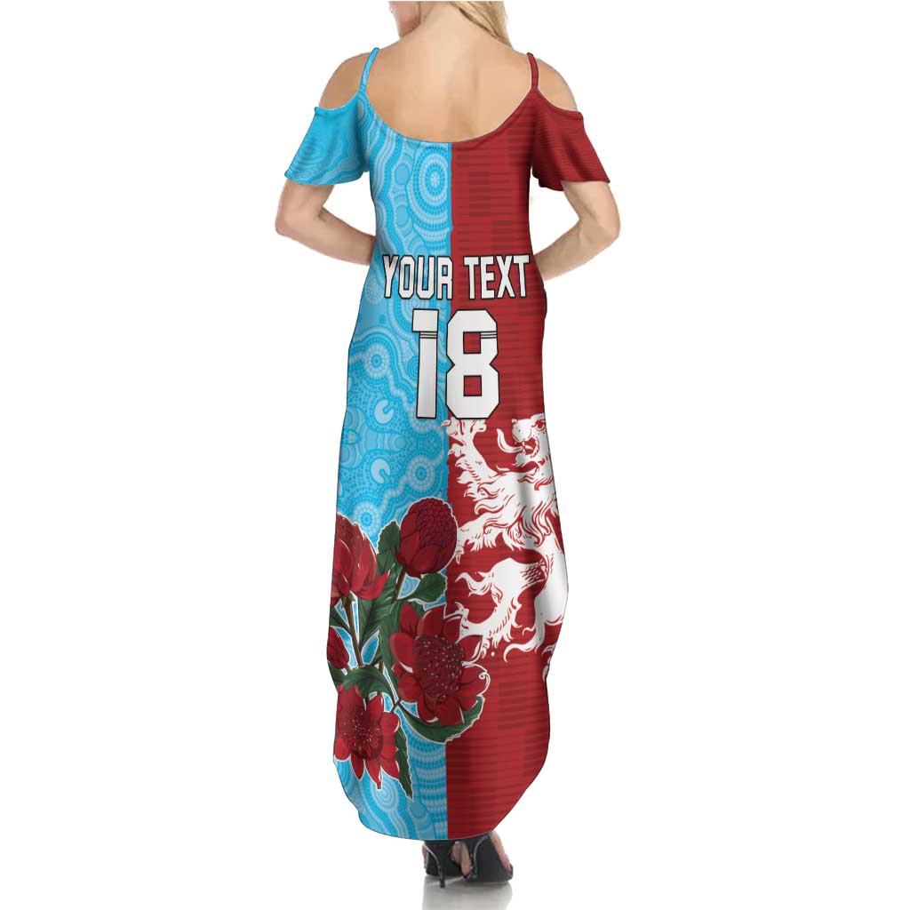 Custom British Lions Waratahs Family Matching Summer Maxi Dress and Hawaiian Shirt Unique Style - Aussie Hoodie