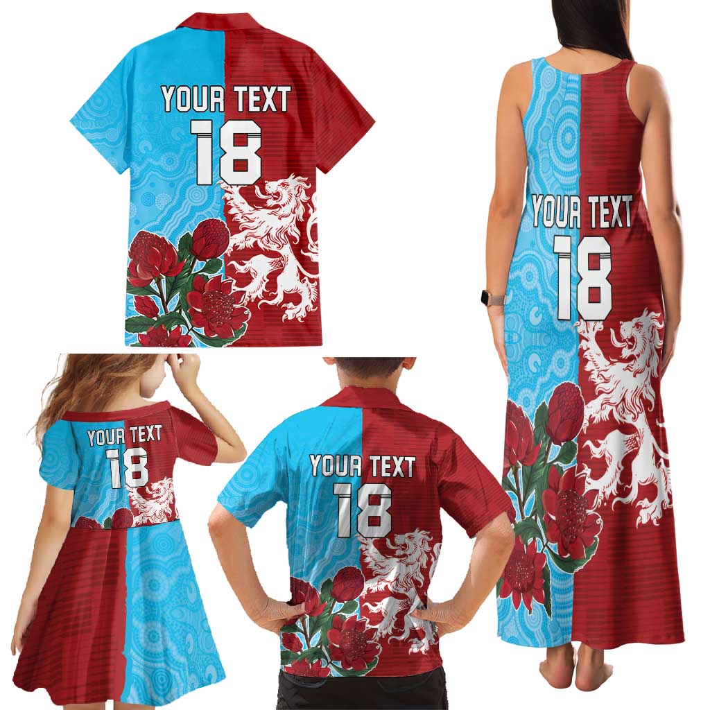 Custom British Lions Waratahs Family Matching Tank Maxi Dress and Hawaiian Shirt Unique Style - Aussie Hoodie