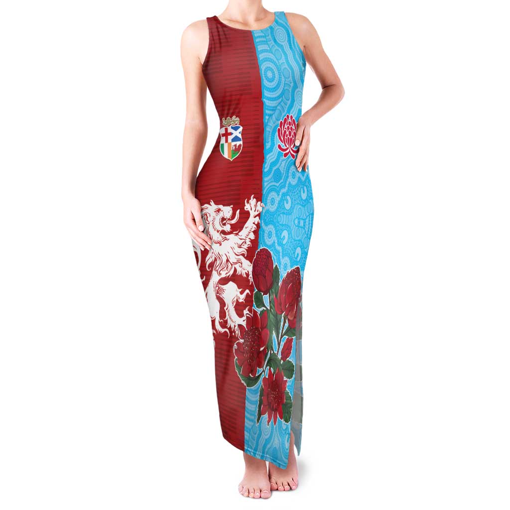 Custom British Lions Waratahs Family Matching Tank Maxi Dress and Hawaiian Shirt Unique Style - Aussie Hoodie