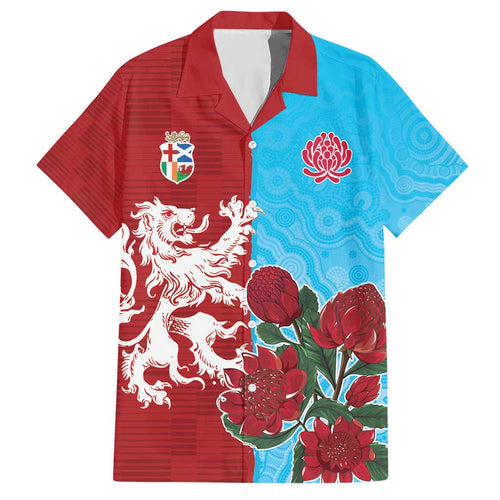 Custom British Lions Waratahs Hawaiian Shirt Unique Style - Aussie Hoodie