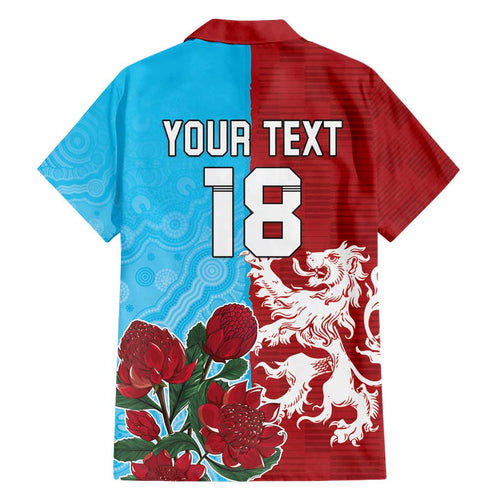 Custom British Lions Waratahs Hawaiian Shirt Unique Style - Aussie Hoodie