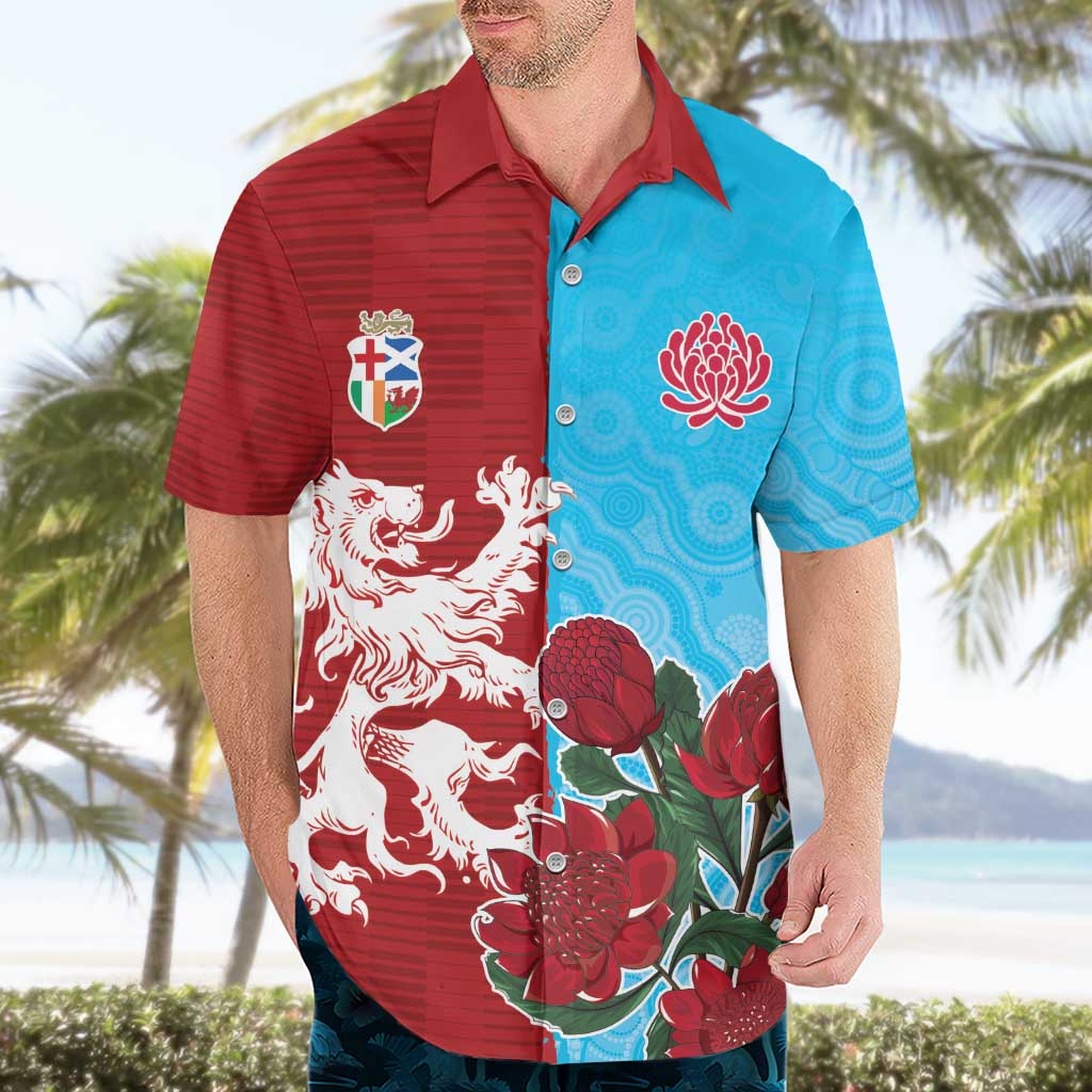 Custom British Lions Waratahs Hawaiian Shirt Unique Style - Aussie Hoodie