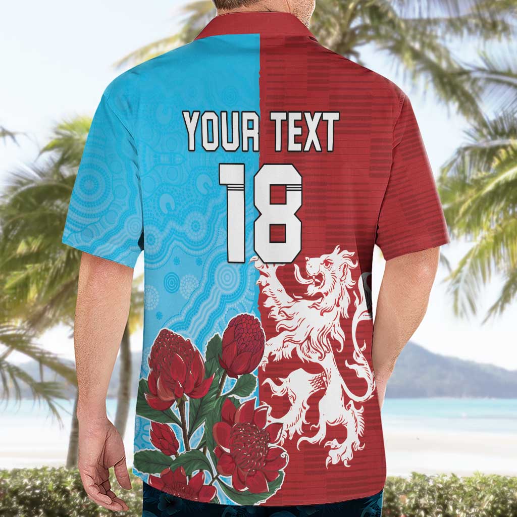 Custom British Lions Waratahs Hawaiian Shirt Unique Style - Aussie Hoodie
