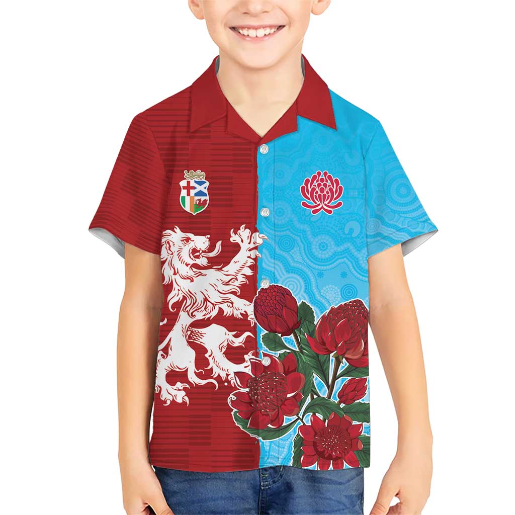 Custom British Lions Waratahs Kid Hawaiian Shirt Unique Style - Aussie Hoodie