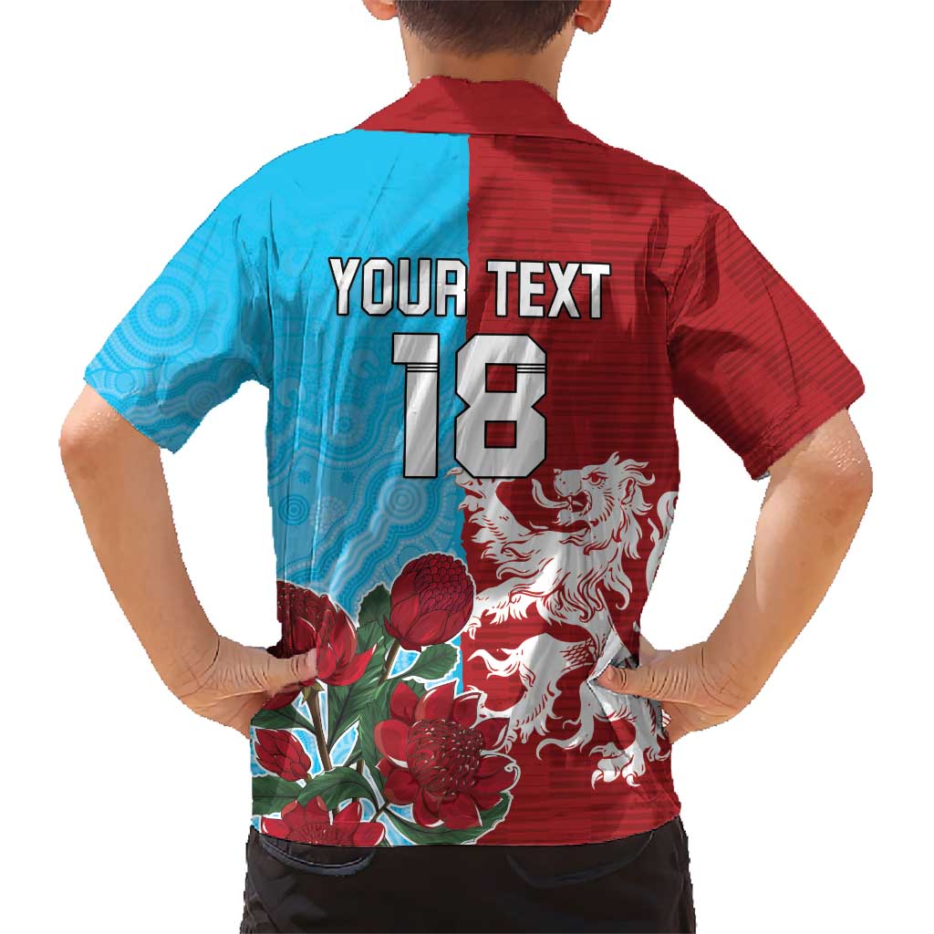 Custom British Lions Waratahs Kid Hawaiian Shirt Unique Style - Aussie Hoodie