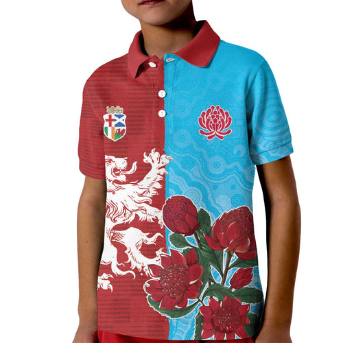 Custom British Lions Waratahs Kid Polo Shirt Unique Style - Aussie Hoodie