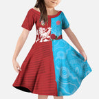 Custom British Lions Waratahs Kid Short Sleeve Dress Unique Style - Aussie Hoodie