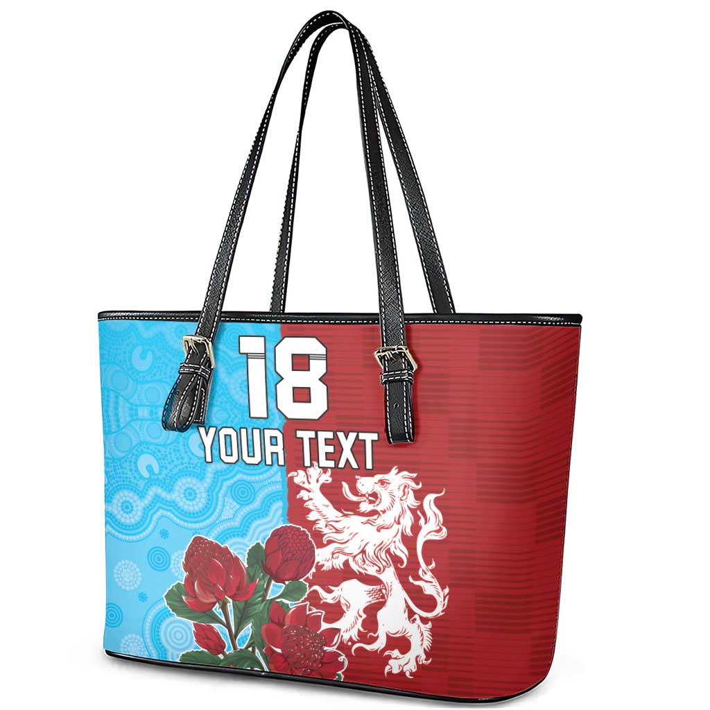 Custom British Lions Waratahs Leather Tote Bag Unique Style - Aussie Hoodie