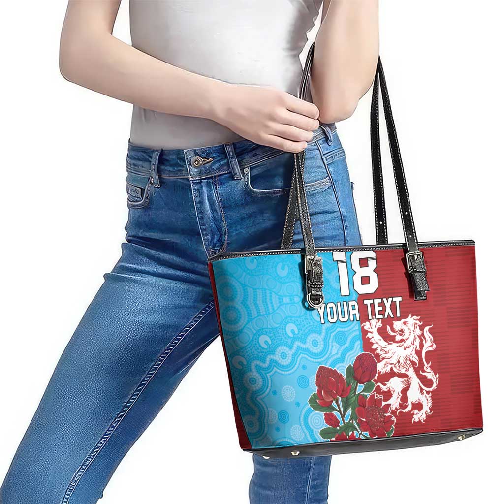Custom British Lions Waratahs Leather Tote Bag Unique Style - Aussie Hoodie
