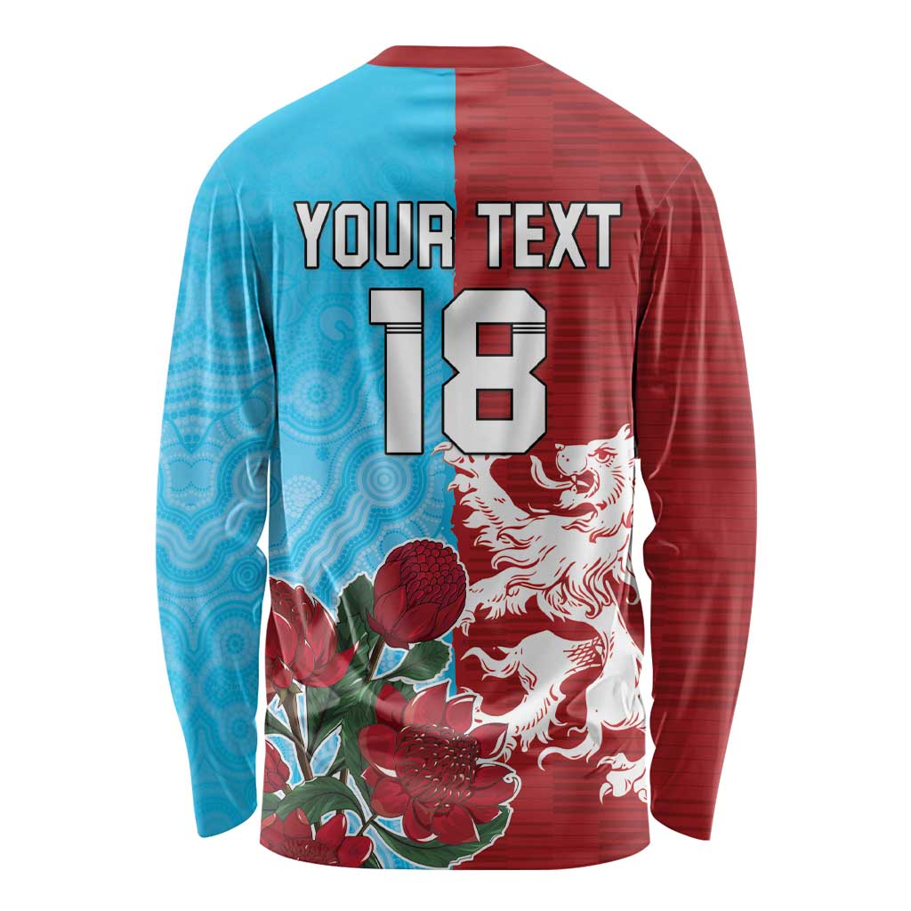 Custom British Lions Waratahs Long Sleeve Shirt Unique Style - Aussie Hoodie