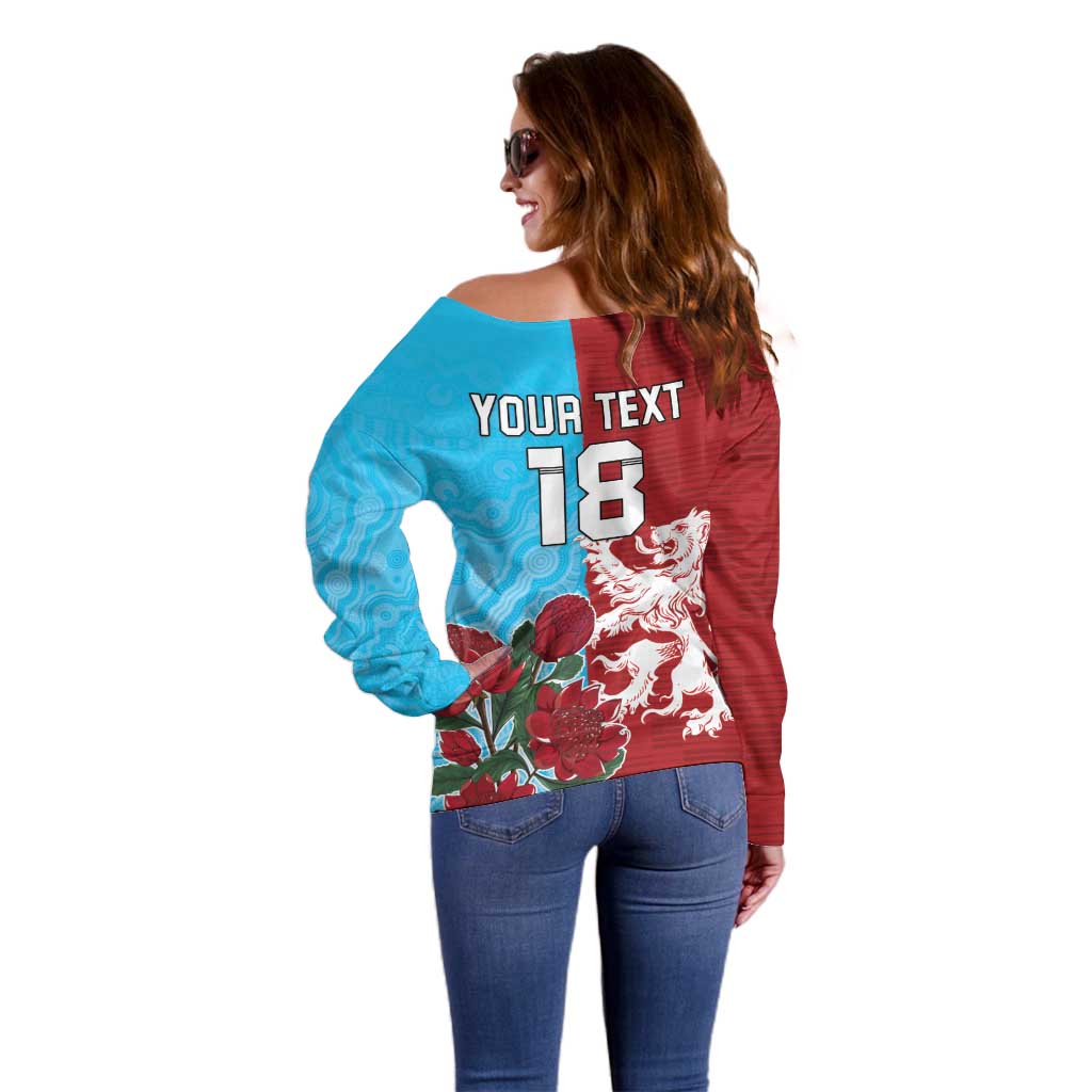 Custom British Lions Waratahs Off Shoulder Sweater Unique Style - Aussie Hoodie