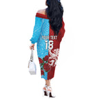 Custom British Lions Waratahs Off The Shoulder Long Sleeve Dress Unique Style - Aussie Hoodie