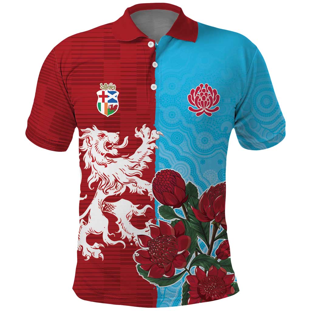 Custom British Lions Waratahs Polo Shirt Unique Style - Aussie Hoodie