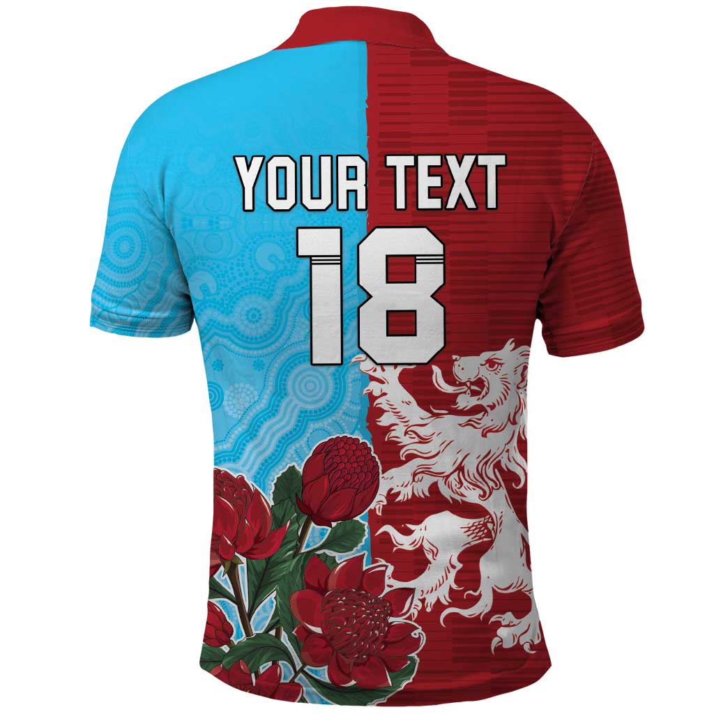 Custom British Lions Waratahs Polo Shirt Unique Style - Aussie Hoodie