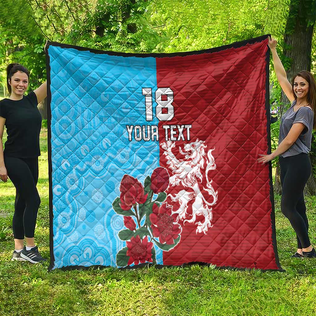 Custom British Lions Waratahs Quilt Unique Style - Aussie Hoodie